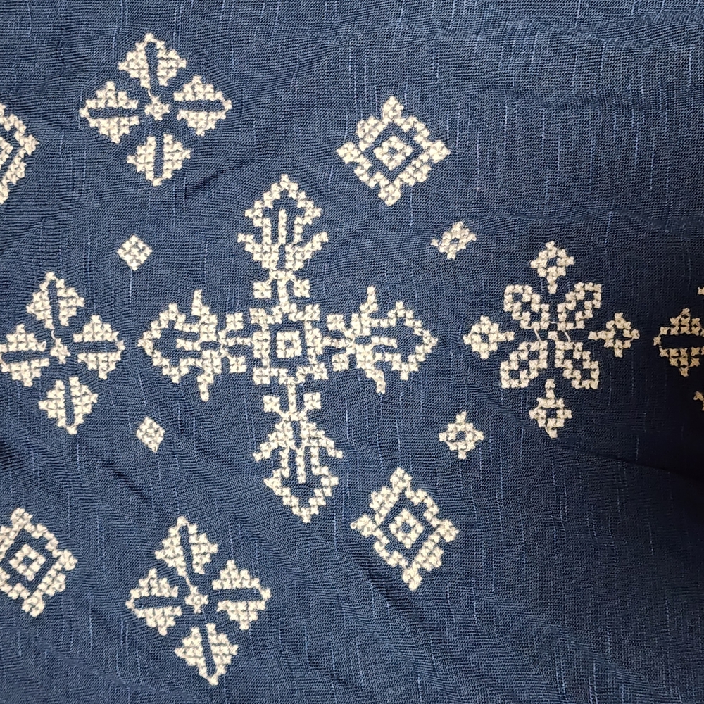 Blue Embroidered Women's Top - Picture 2 of 6